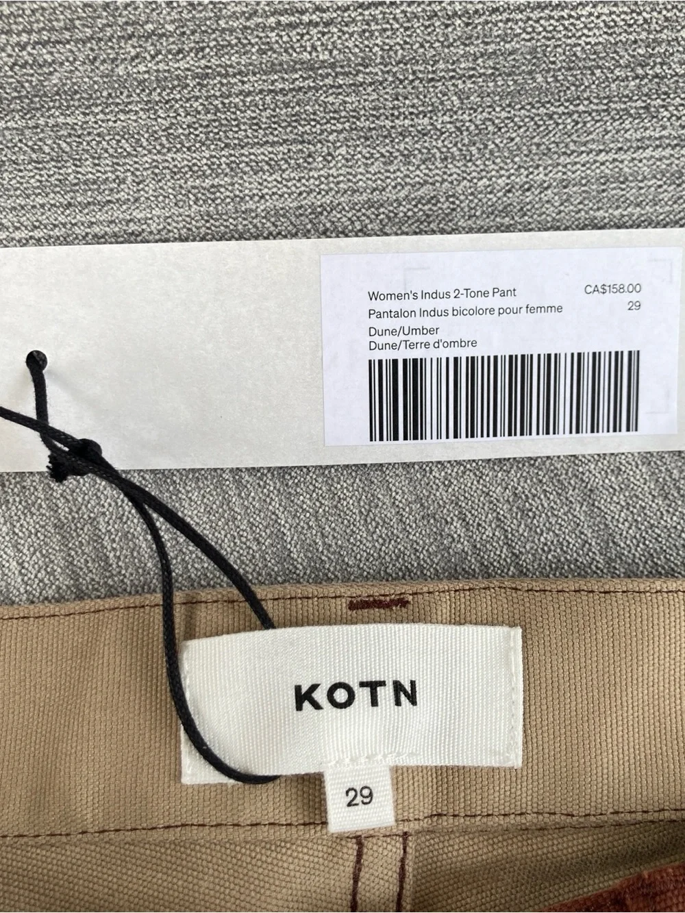 Kotn Pants Indus Trouser Brown Tan - Picture 5 of 6
